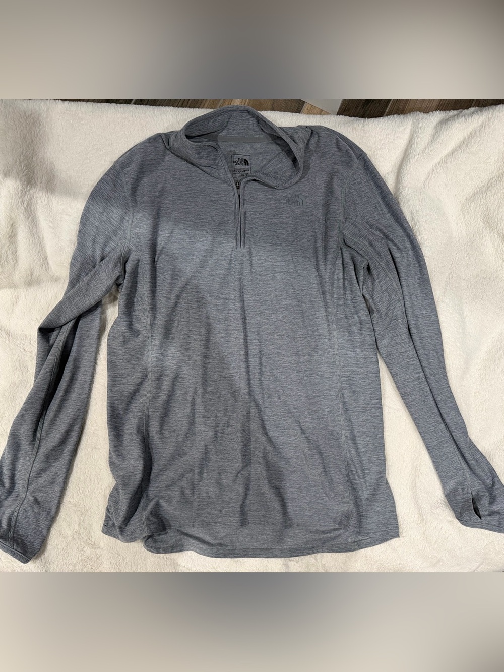 The North Face Women’s Heather Gray Quarter-Zip Pullover